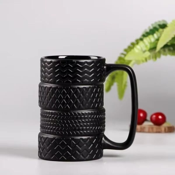 Tire-Shaped Ceramic Mug